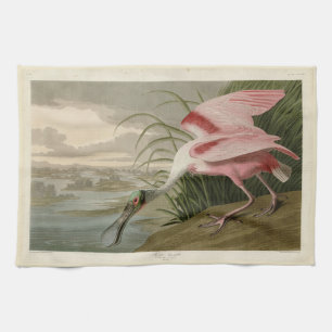 Roseate Spoonbill von Audubons Vögeln Amerikas Geschirrtuch