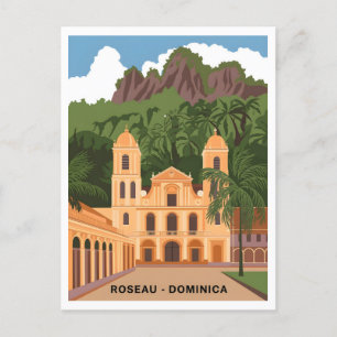 Roseau Dominica Vintag Postkarte