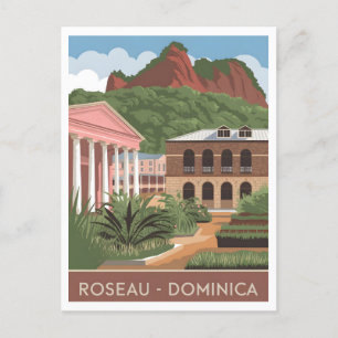 Roseau Dominica Vintage Postkarte