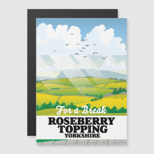 Roseberry Topping Yorkshire Reiseplakat Magnetkarte