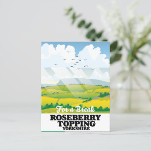 Roseberry Topping Yorkshire Reiseplakat Postkarte