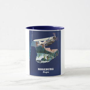 Roseburg Oregon Retro-Reisekarte Tasse