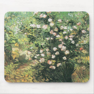 Rosebush in Blossom von Vincent van Gogh Mousepad