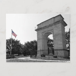 Rosedale Memorial Arch and Flag, Kansas City, BW Postkarte