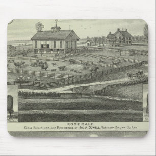 Rosedale, Robinson Hickory Grove, Kansas Mousepad