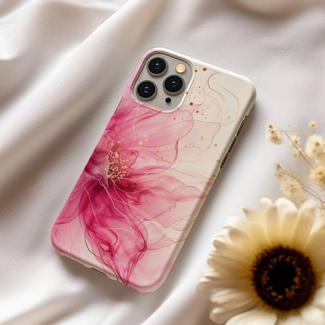 Rosée Élégance Luxus-Rosé-Blumen-Seide  Case-Mate iPhone Hülle (Von Creator hochgeladen)