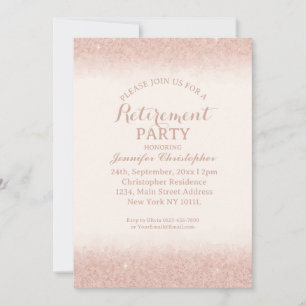 Roségold Abschiedsparty Einladung