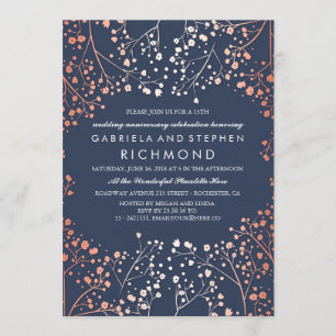 Roségold-Babys-Breath-Blumen zur Hochzeit und zum Einladung