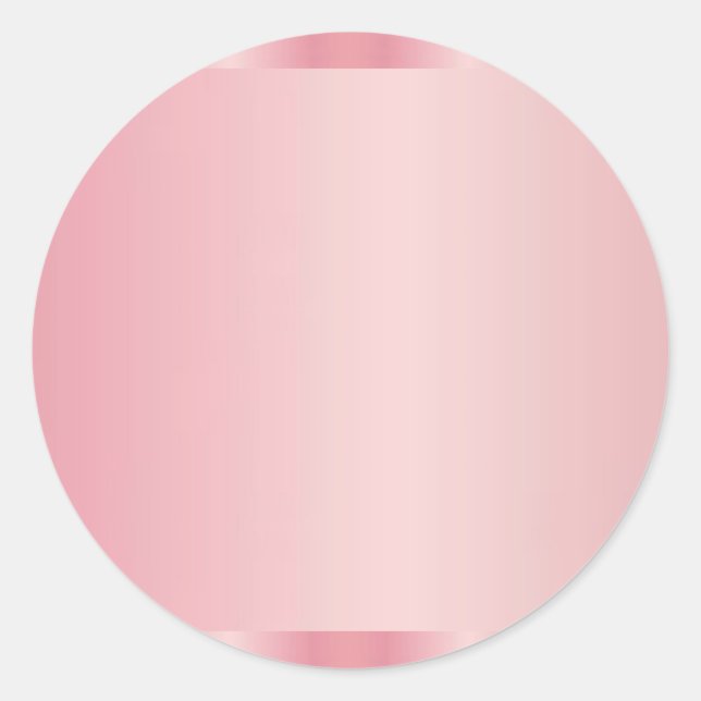 Roségold Blanko Eigenen Text Logo Monogramm Name Runder Aufkleber (Vorderseite)