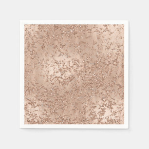 Roségold Blush Rosa Glamour Funkeln Knistern Party Serviette