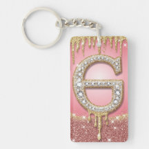 Roségold-Diamant-Buchstabe G Anfangsbuchstabe-Gesc
