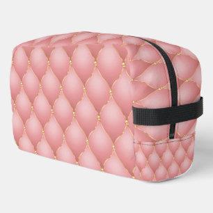 Roségold Diamant Tufted Rosafarben Waschbeutel