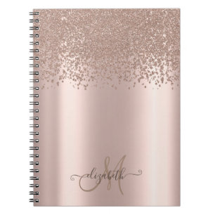 Roségold Diamanten Monogramm Notizblock