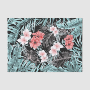 Roségold Elegante Tropische Botanische Insel Luau Seidenpapier