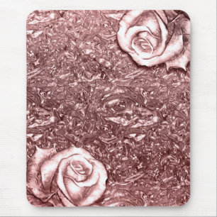 Roségold Flüssig-Chrom Metallisch Chic Glamourös F Mousepad