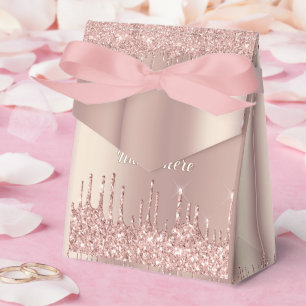 Roségold funkelnde Gefallen- oder Geschenkschachte Geschenkschachtel