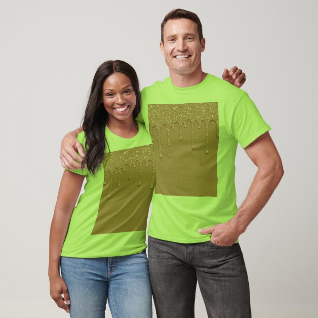 Roségold-Glitter-Drip T-Shirt (Unisex)