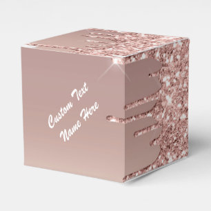 Roségold Glitter Glänzende Geschenkboxen mit indiv Geschenkschachtel