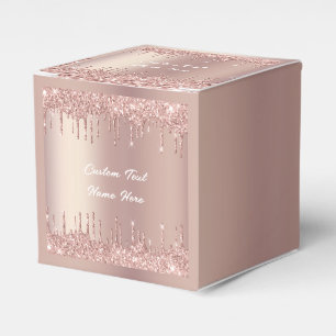 Roségold Glitter individuelle Text Geschenk- oder  Geschenkschachtel