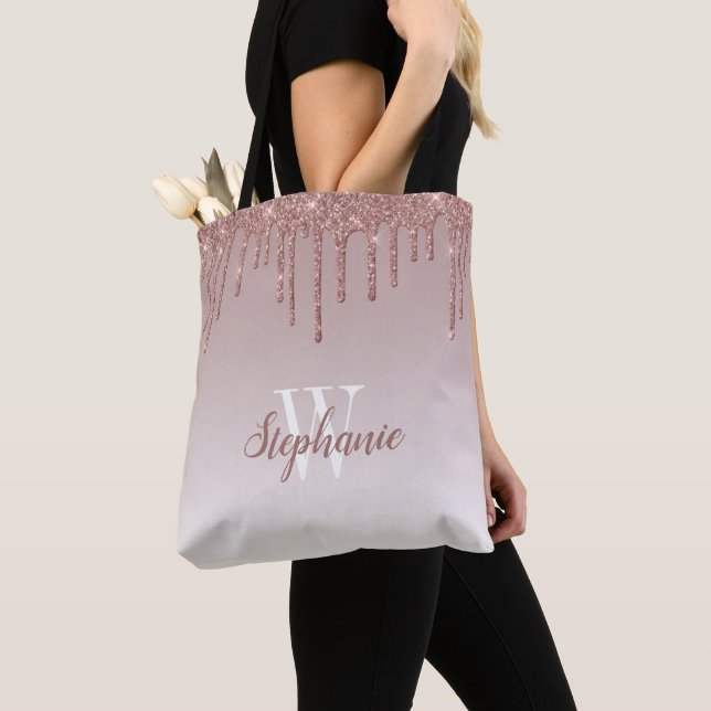 Roségold Glitter-Monogramm (Von Nahem)
