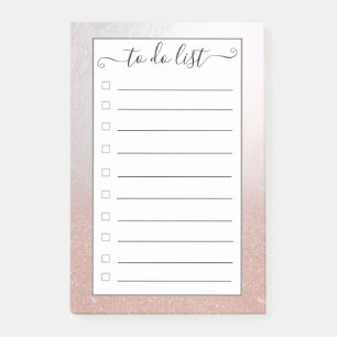 Roségold-Glitter-Ombre-"To-Do-Liste"  Post-it Klebezettel