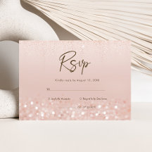 Roségold-Glitter-Sweet-16-Geburtstags-RSVP-Karte