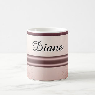 Roségold Glitter-Tropf Custom-Name Kaffeetasse
