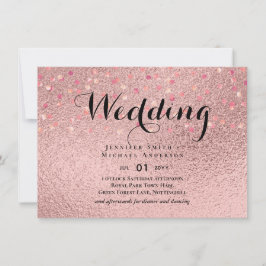 RoseGold Glitzer Glam Foil Look Wedding BUDGET
