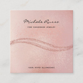 Rosegold Handmade QR Code Schmuckkarten Telefonnummerkarte