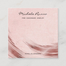 Rosegold Handmade QR Code Schmuckkarten Telefonnummerkarte