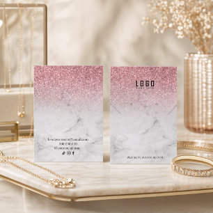 Roségold Mädchen Glitter Moderne Halskette Ohrring Visitenkarte