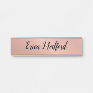 Roségold Mädchenhaft Rosa Türschild