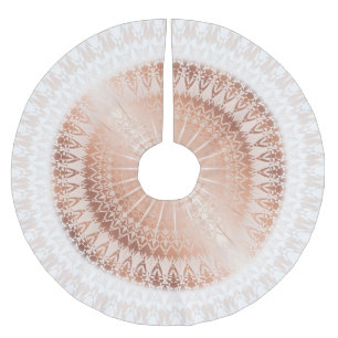 Roségold-Mandala Polyester Weihnachtsbaumdecke