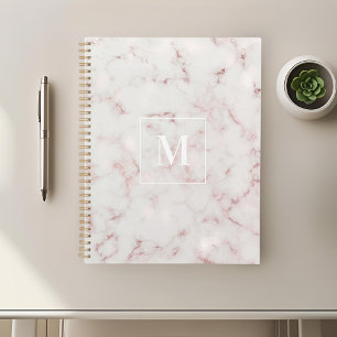 Roségold-Marmor-Monogramm Planer