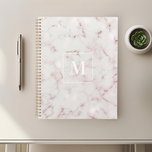 Roségold-Marmor-Monogramm Planer (Von Creator hochgeladen)