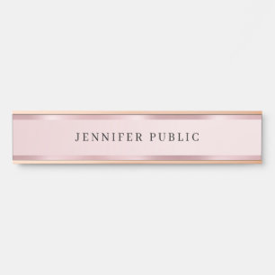 Roségold Moderne Einfache Elegante Vorlage Luxus Türschild