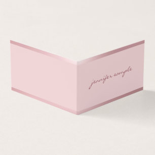 Roségold Moderne Handschrift Schrift Name Elegant Visitenkarten