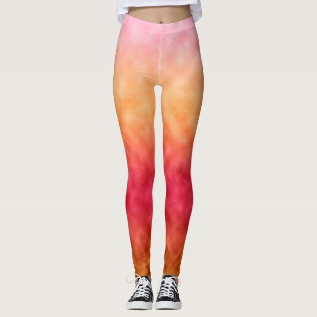 Rosegold Nachglühen Leggings (Vorderseite)
