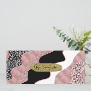 Roségold Rosa Abstrakte Welle Modern Glam Trendy Einladung
