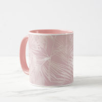 Roségold Rosa Botanisch Tropisch Palmenbaum Blätte