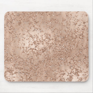 Roségold-Rosa Glamour Funkel-Knister-Chic Mousepad