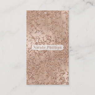 Roségold-Rosa Glamour Funkel-Knister-Chic Visitenkarte