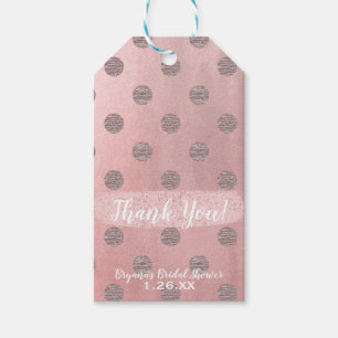 Roségold Rosa Glanz Glamour Punkte Modern Chic Geschenkanhänger