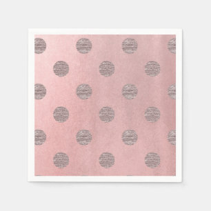 Roségold Rosa Glanz Glamour Punkte Modern Chic Serviette