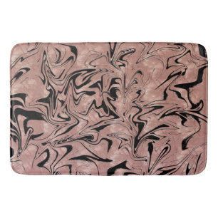 Roségold Rosa Metallisch Marmor Wirbel Badematte