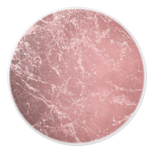 Roségold Rosa Moderne Trendige Glamour Marmor Chic Keramikknauf