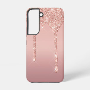 Roségold Rouge Glitter Glanz Tropfen Samsung Galaxy Hülle