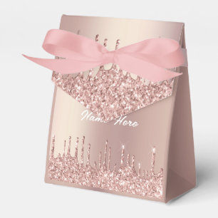 Roségold-Rouge-Schimmer Custom-Text-Geschenk-Verpa Geschenkschachtel