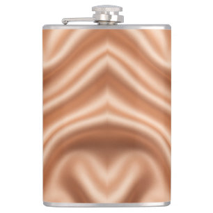 Roségold-Satin-Seide-Abstract-Luxus-Muster Flachmann