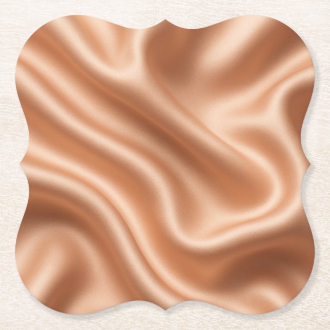 Roségold-Satin-Seide-Abstract-Luxus-Muster Untersetzer (Vorderseite)